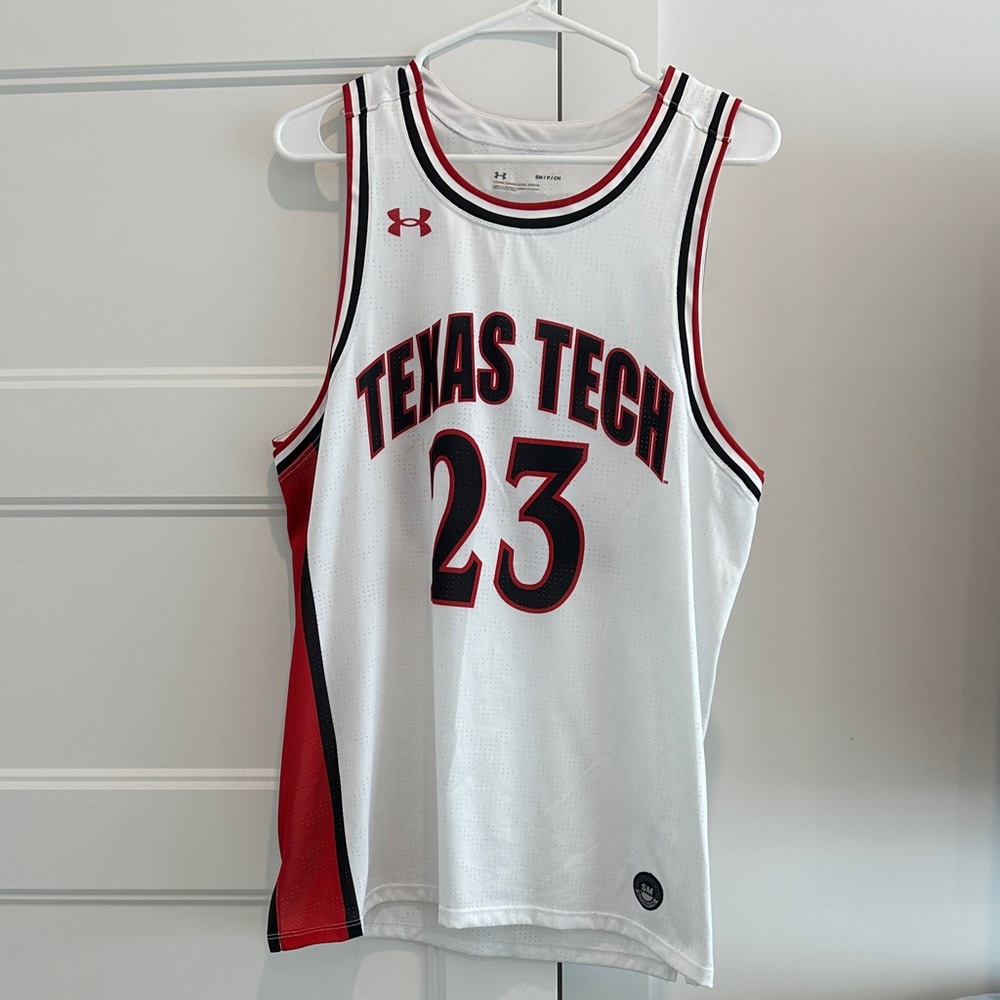 Under Armour Texas Tech White and Red Jersey